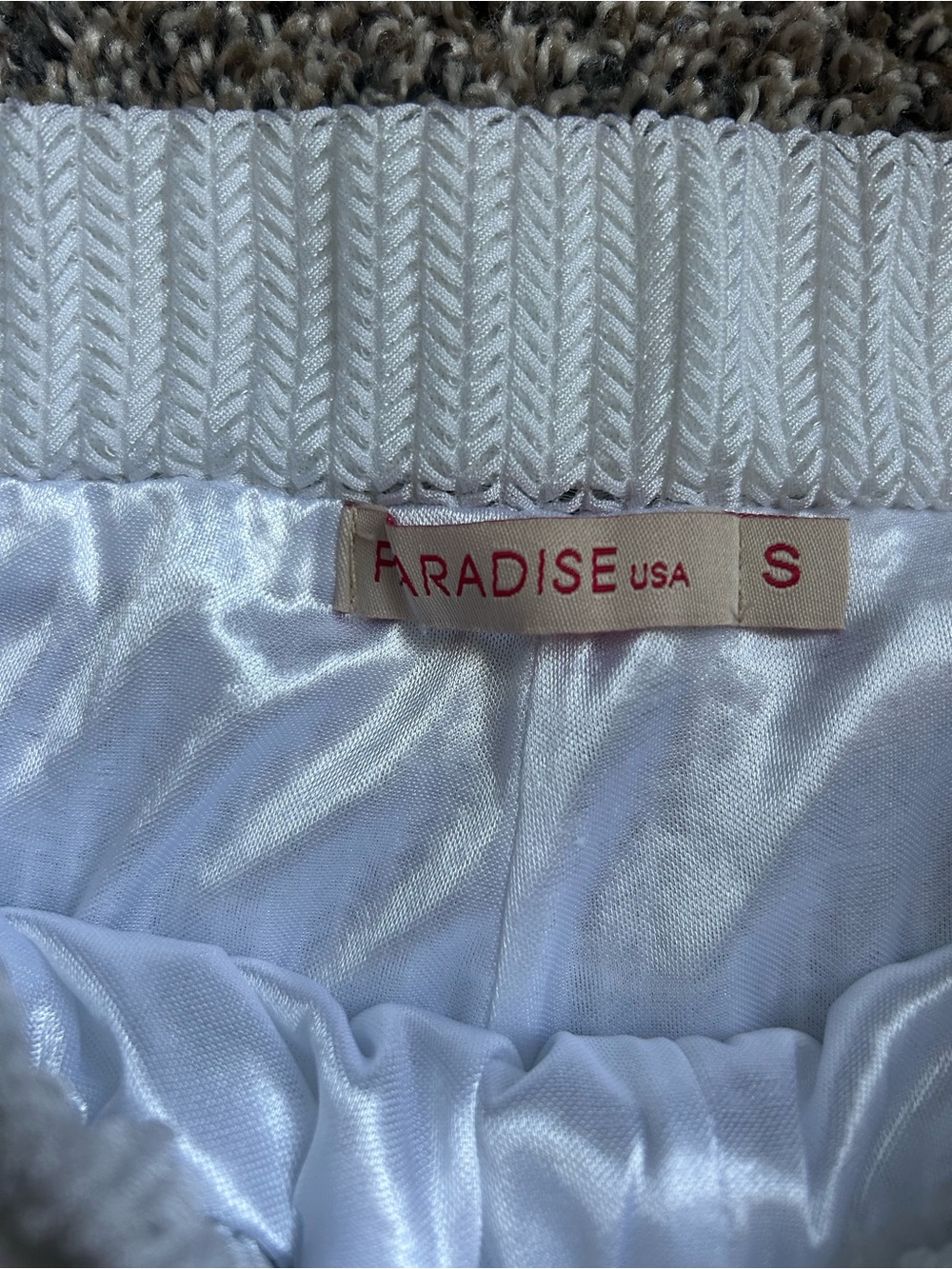 Paradise USA Women’s White Wide Leg Lounge Pants Size Small - Picture 3 of 7